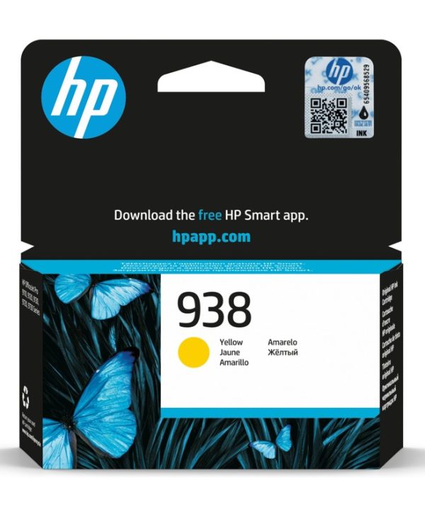HP 938 Original Ink Yellow 800 Pgs 4S6X7PE