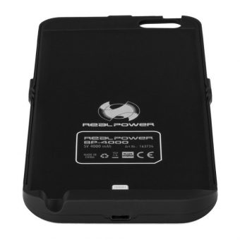 Ultron RealPower Powerbank BP-4000 Snap on Cover for iPhone 6 Plus 4Ah Black 163726