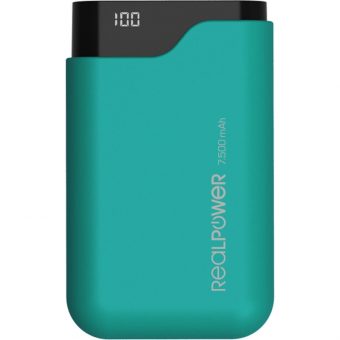 Ultron RealPower Powerbank PB-7500C 1xUSB-A 1xUSB-C  7.5Ah Green 243966 - Image 3
