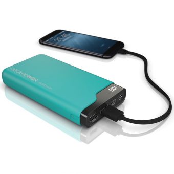 Ultron RealPower Powerbank PB-7500C 2xUSB-A 1xUSB-C  7.5Ah Green 243968 - Image 4