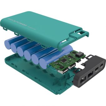 Ultron RealPower Powerbank PB-7500C 2xUSB-A 1xUSB-C  7.5Ah Green 243968 - Image 5