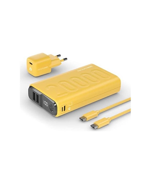 Ultron RealPower Powerbank Set PB-20000  2xUSB-A 1x USB-C 20.000mAh Yellow 390655