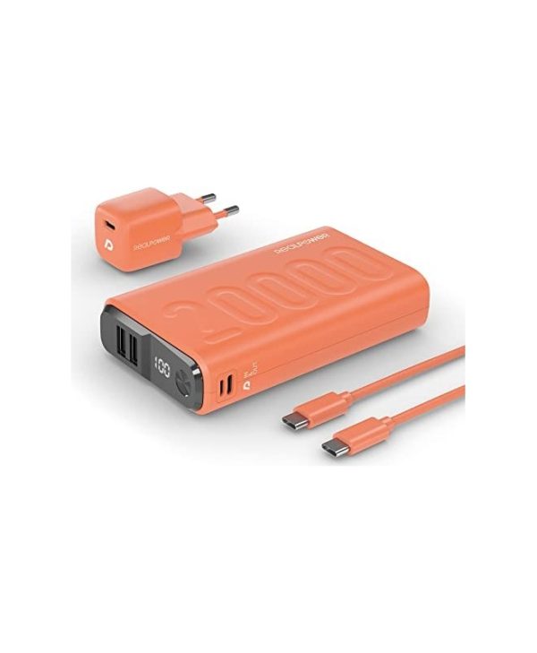 Ultron RealPower Powerbank Set PB-20000 2xUSB-A 1x USB-C 20.000mAh Orange 390656