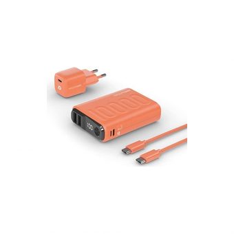 Ultron RealPower Powerbank Set PB-10000 2xUSB-A 1x USB-C 10.000mAh Orange 390660