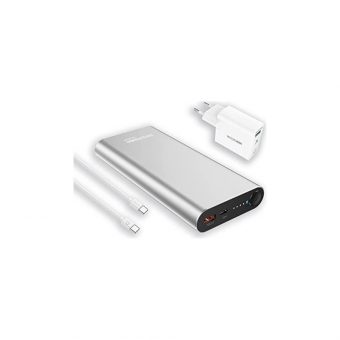 Ultron RealPower Powerbank Set PB-20000PD Pro 1xUSB-A 1xUSB-C 20.000mAh Silver 408097