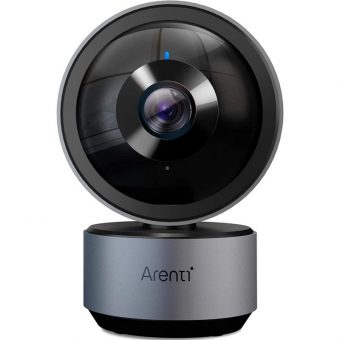 Arenti Indoor 2K 5G Wi-Fi Pan Tilt Zoom Privacy Camera Grey DOME1