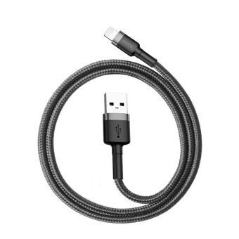 Baseus Cafule USB Cable USB-A to Lightning 2.4A 0.5m Grey Black CALKLF-AG1