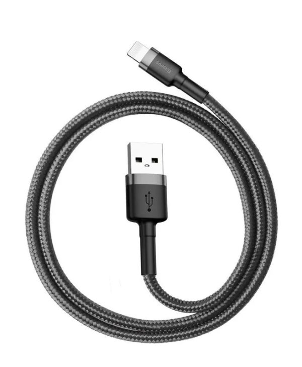 Baseus Cafule USB Cable USB-A to Lightning 2.4A 0.5m Grey Black CALKLF-AG1