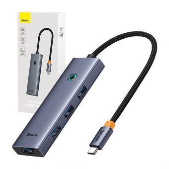 Baseus  UltraJoy USB-C Hub 4xUSB-A 3.0 Grey B0005280A813-03 - Image 2