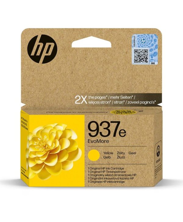 HP 937e EvoMore Ink Cartridge Yellow 4S6W8NE