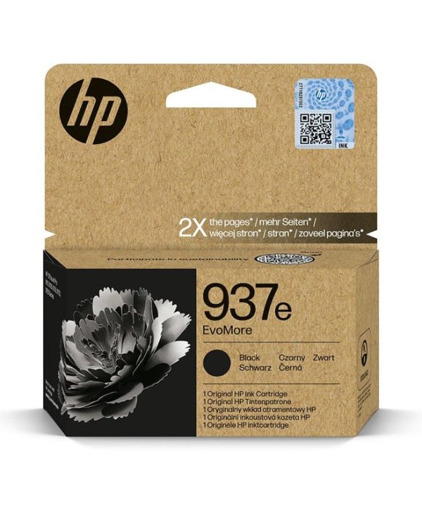 HP 937e EvoMore Ink Cartridge Black 4S6W9NE