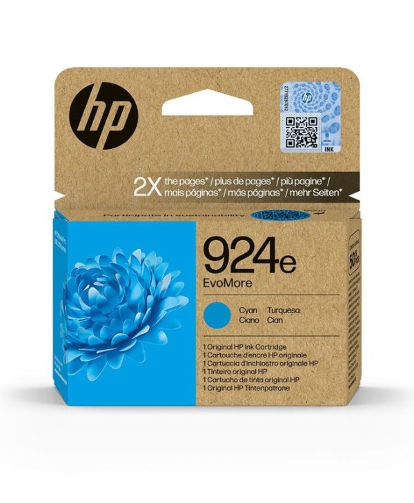 HP 924e EvoMore Ink CartridgeCyan 4K0U7NE