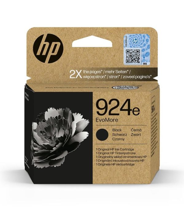 HP 924e EvoMore Ink Cartridge Black 4K0V0NE