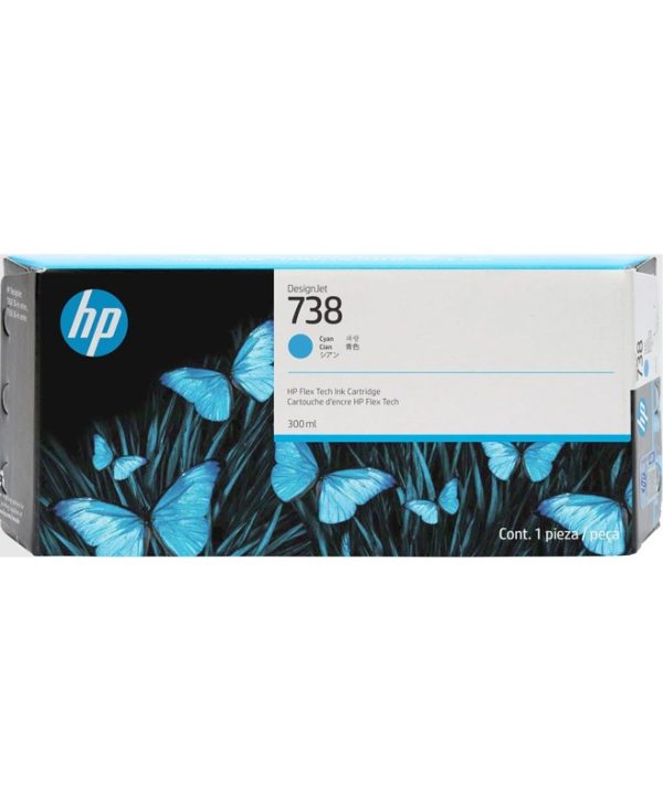 HP 738 DesignJet Ink Cartridge 300ml Cyan