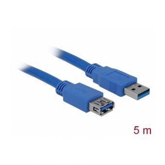 Delock Usb 3.0 Cable Extender  M/F 5.0m Blue 82541