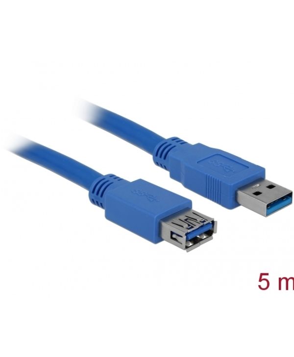 Delock Usb 3.0 Cable Extender  M/F 5.0m Blue 82541