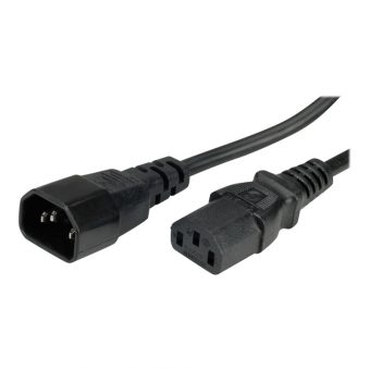 Roline Power Cable  C13 Male To C14 Female 1.0m Black 19.08.1510-30