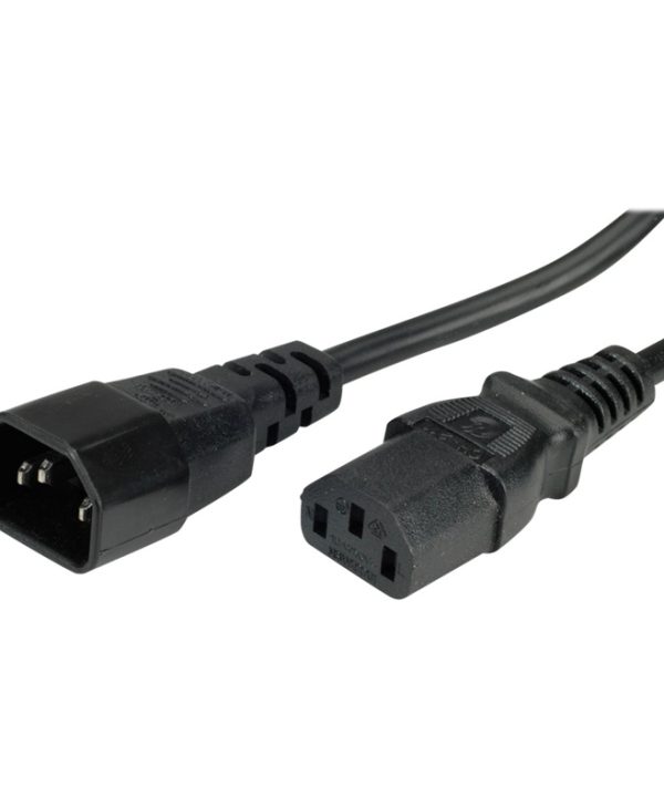Roline Power Cable  C13 Male To C14 Female 1.0m Black 19.08.1510-30