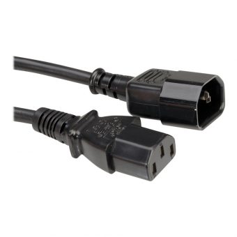 Roline Power Cable  C13 Male To C14 Female 1.0m Black 19.08.1510-30 - Image 2