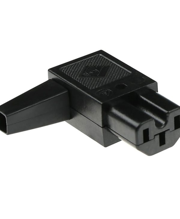 Intronics C15 Power Connector Female Left Angled Black SFO50L