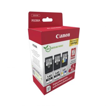 Canon 2xPG-540XL, 1xCL-541XL Black Tricolor Value Pack & 50 Glossy 10x5 Photo Paper 5224B015 - Image 2