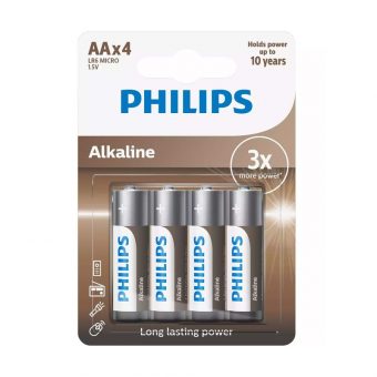 Philips Battery Long Life Power AA 4pcs LR6A4B/GRS