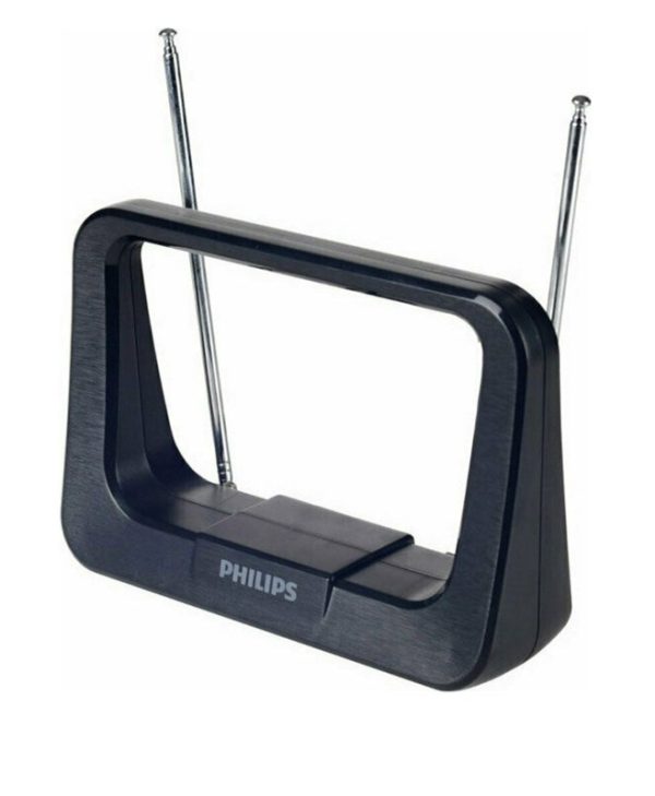 Philips Κεραία Τηλεόρασης Εσωτερικού Χώρου με ενισχυτή HDTV.4K.UHF.VHF.FM Black SDV1226/GRS