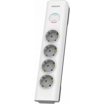 Philips Πολύπριζο Ασφαλείας 4 Θέσεων Λευκό SPN7040WA/GRS