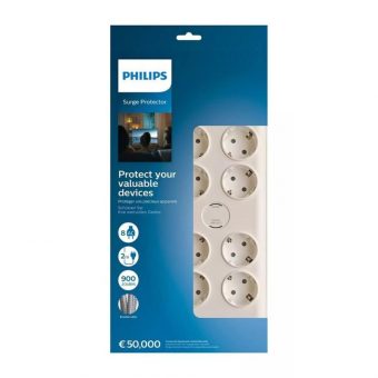 Philips Πολύπριζο Ασφαλείας 8 Θέσεων Λευκό SPN7080WA/GRS - Image 3