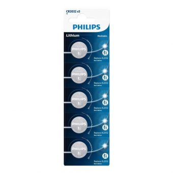 Philips Battery CR2032 210mAh 3V 5pcs 1156350-0005