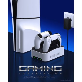 Graugear Hard Drive Enclosure Paired with a Controller Charging Station PS5 G-3506-CG - Image 2