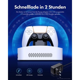 Graugear Hard Drive Enclosure Paired with a Controller Charging Station PS5 G-3506-CG - Image 4