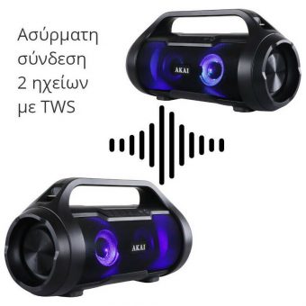 Akai Bluetooth Speaker IPX5 30W Black ABTS-50 - Image 3