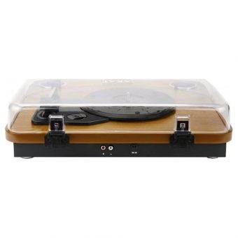 Akai Wooden Record Player with Onboard Stereo Speakers 2x0.8W Brown ATT-11BTN - Image 3