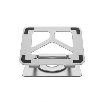 Unitek Foldable Laptop Stand With Docking Station PD 100W up to 17" Platinum Grey D1109A - Image 3