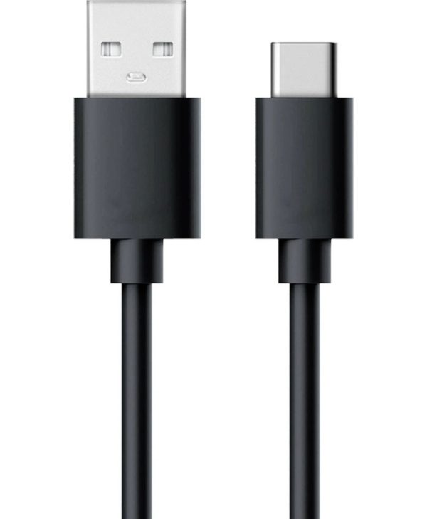 RealPower  USB Cable  USB-A Male to USB-C Male 0.6m Black 255650