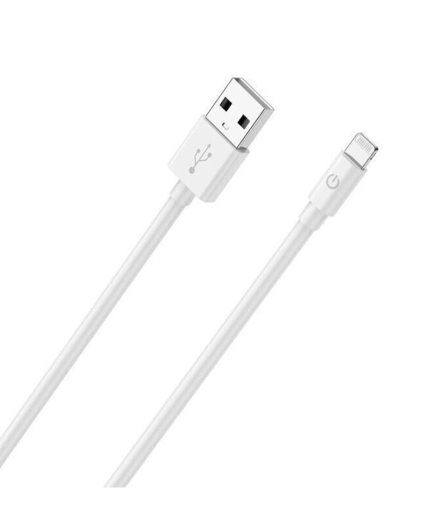 RealPower  USB Cable USB-A Male to Lightning 2m White 385240