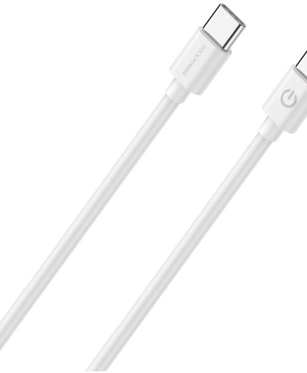 RealPower  USB Cable  USB-C Male to USB-C Male 1m White 404306