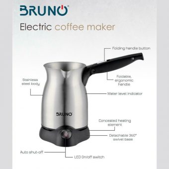 Bruno Ηλεκτρικό Μπρίκι Strix Tech 300ml  800W Inox BRN-0041 - Image 3