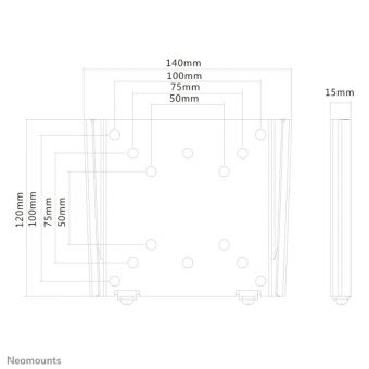 Neomounts TV Monitor Wall Mount up to 30" Silver FPMA-W25 - Image 3