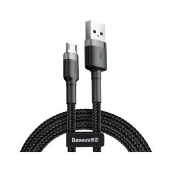 Baseus Cafule USB Cable USB-A Male to Micro USB 2.4A 1m Grey Black CAMKLF-BG1