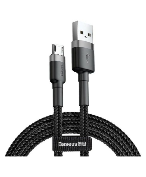 Baseus Cafule USB Cable USB-A Male to Micro USB 2.4A 1m Grey Black CAMKLF-BG1