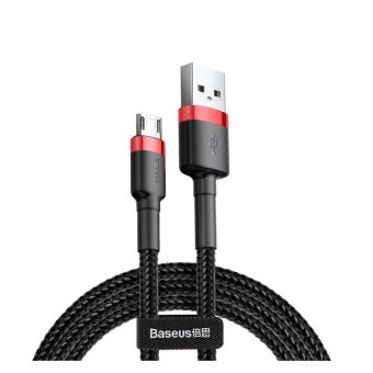 Baseus Cafule USB Cable USB-A Male to Micro USB 2.4A 1m Red Black CAMKLF-B91