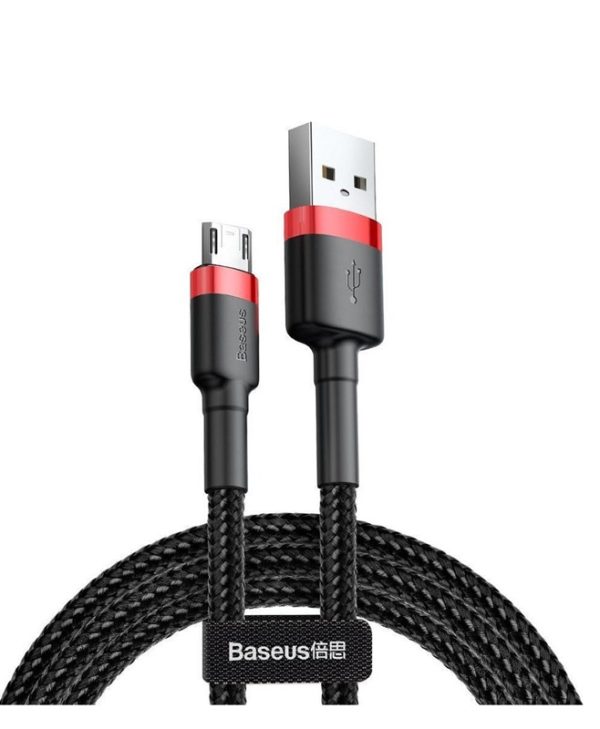 Baseus Cafule USB Cable USB-A Male to Micro USB 2.4A 1m Red Black CAMKLF-B91