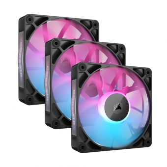 Corsair iCUE LINK RX120 RGB 120mm PWM Fan Triple Starter Kit Black CO-9051018-WW