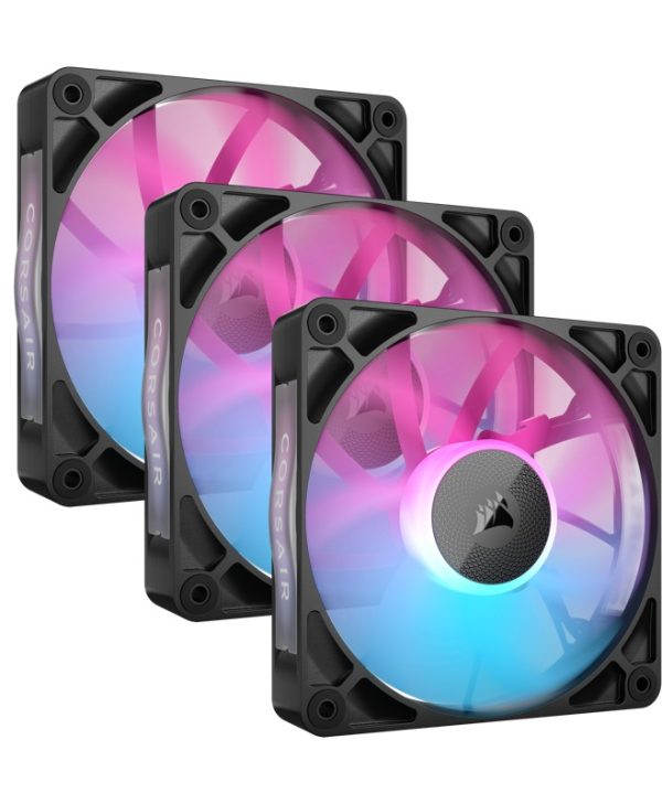 Corsair iCUE LINK RX120 RGB 120mm PWM Fan Triple Starter Kit Black CO-9051018-WW