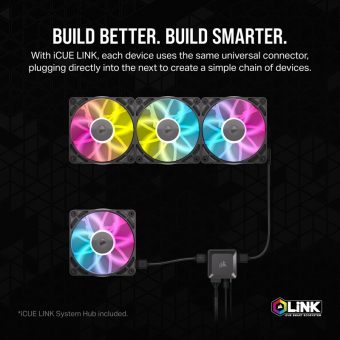 Corsair iCUE LINK RX120 RGB 120mm PWM Fan Triple Starter Kit Black CO-9051018-WW - Image 4