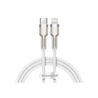 Baseus USB Cable Cafule Braided USB-C Male to Lightning 20W 1m White CATLJK-A02