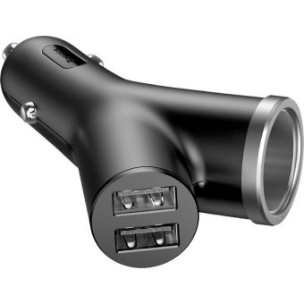 Baseus Φορτιστής Αυτοκινήτου 2xUSB-Α, 1xΑναπτήρα 3.4A Black CCALL-YX01