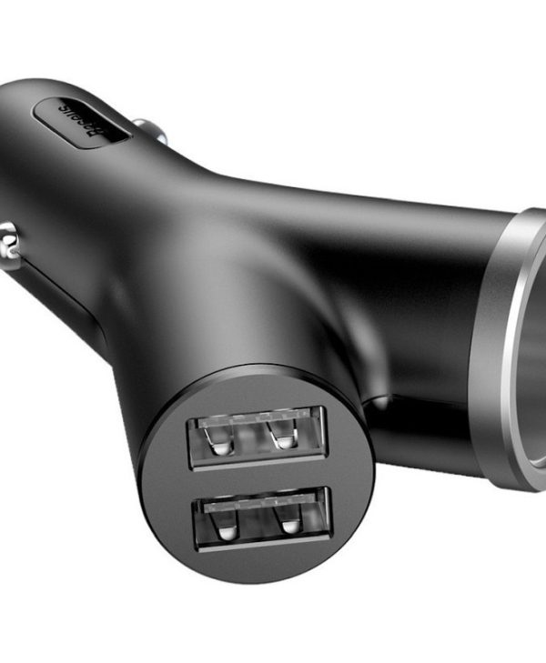 Baseus Φορτιστής Αυτοκινήτου 2xUSB-Α, 1xΑναπτήρα 3.4A Black CCALL-YX01